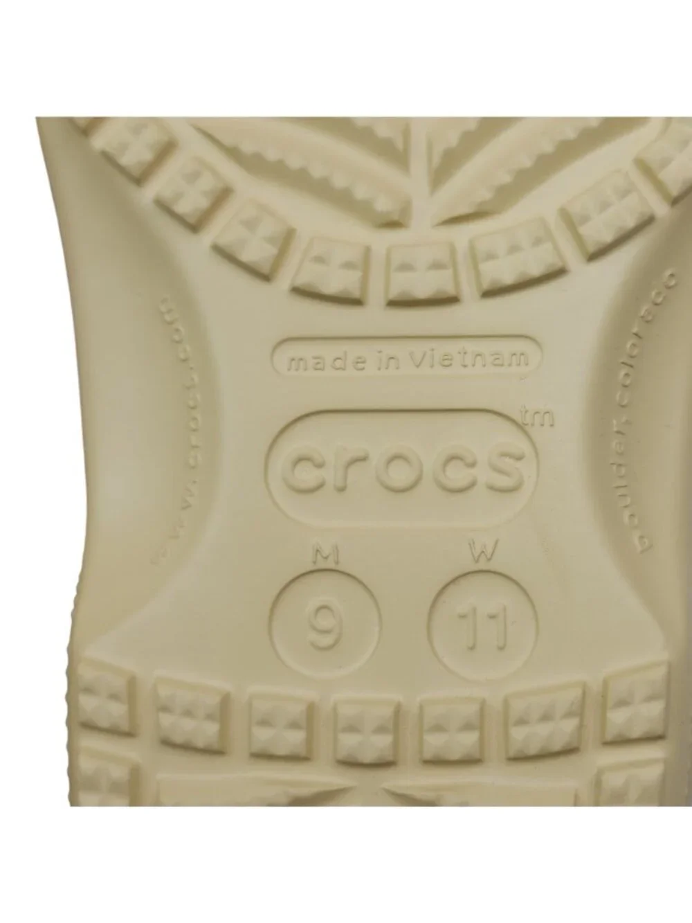 Crocs Classic Lockdown Clog Mens Size 9 Womens 11 Beige With Red Details